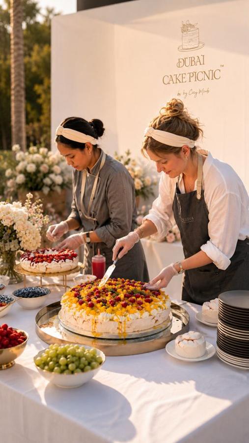 Chefs at a branded pavlova activation
